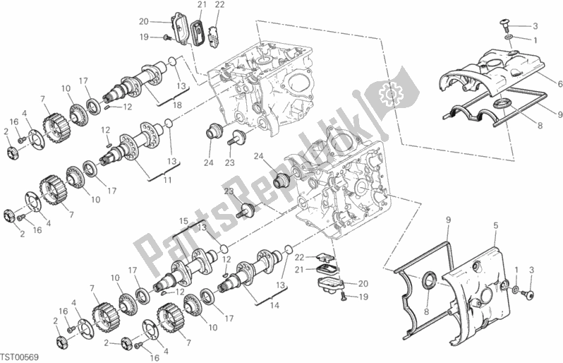 Todas las partes para Culata: Sistema De Distribución de Ducati Hypermotard 939 Thailand 2019